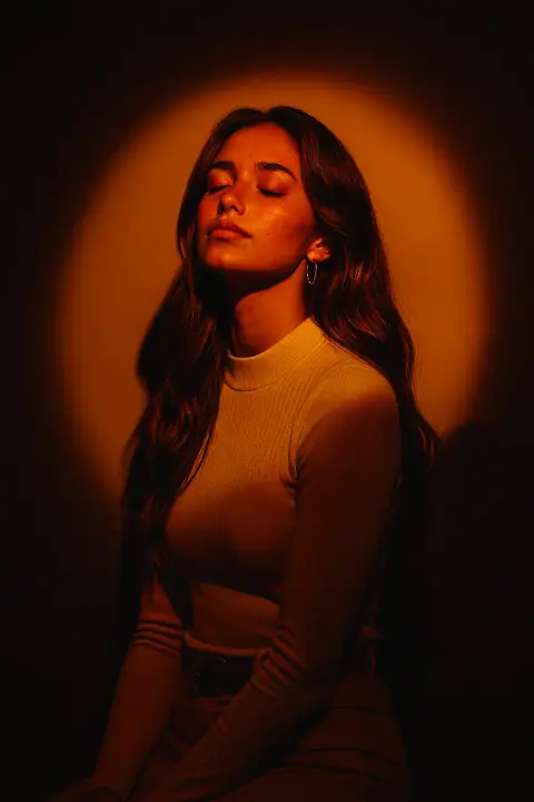 143-moody-studio-portrait-golden-spotlight-halo